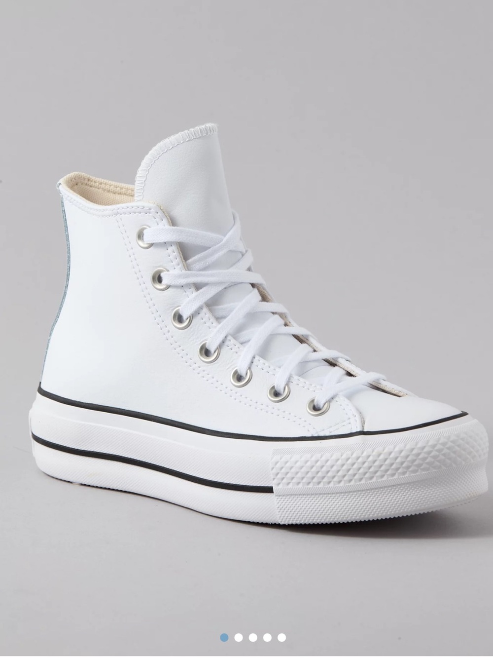 Converse Chuck Taylor Leather All Star Platform Lift High-Top Sneaker - White
